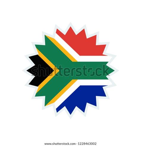 South Africa Flag South Africa Star Stock Vector Royalty Free