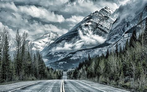 720p Free Download Mountain Road Alaska Forest Alaska Colors