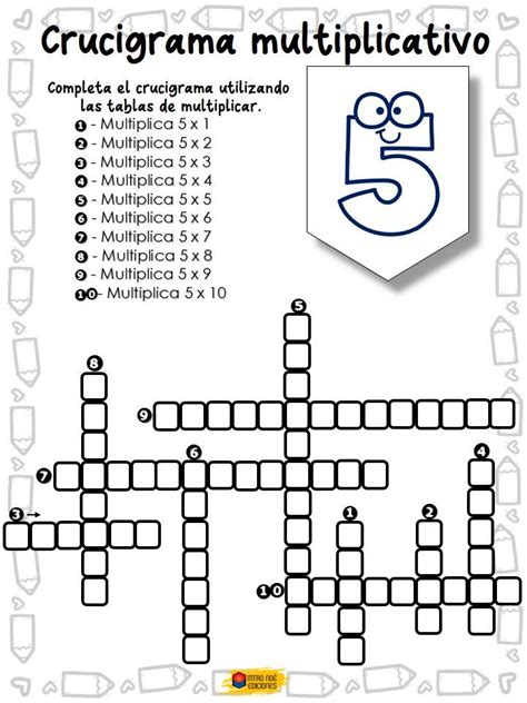 Crucigrama Multiplicativo 4 Imagenes Educativas