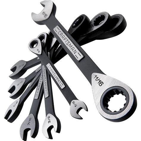 Craftsman 7 Piece Universal Ratcheting Wrench Set Standard Ebay