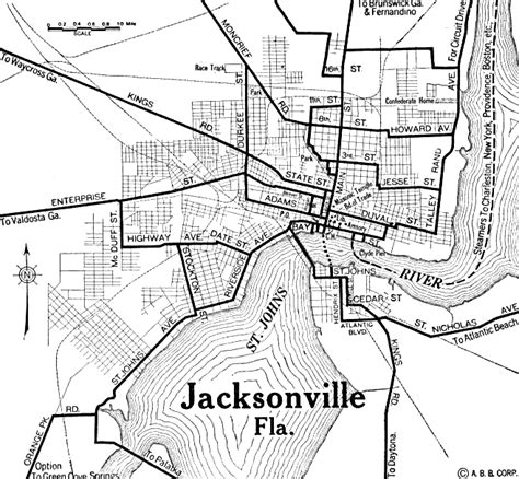 Map Of Jacksonville 1920