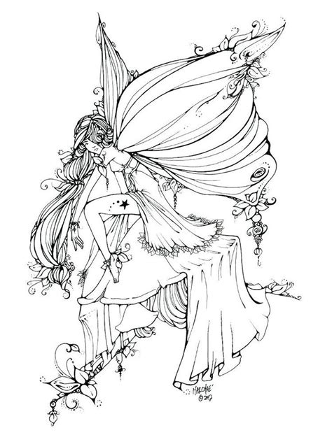 Amy Brown Coloring Pages Mermaid Blog Free Fairy Sketch Coloring Page