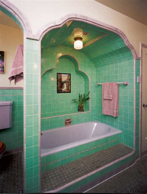 Dazzling Tile For Art Deco Baths Vintage Bathroom Decor Modern