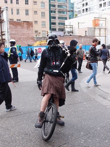 Darth Vader Playing Bagpipes On A Unicycle Granville Str Flickr