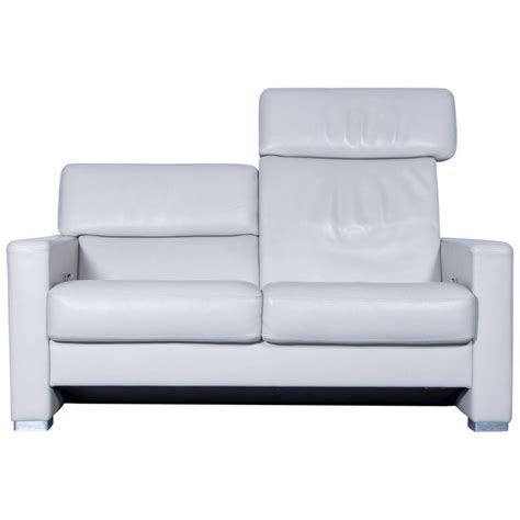 Brühl And Sippold Designer Leather Sofa Crème Beige Function Two Seat