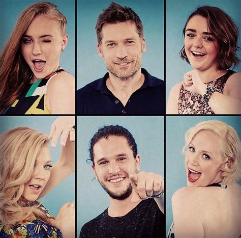 At 190 cm tall, the british actress inherited the role of commander lyme in mockingjay part 2 after. Sophie Turner, Nikolaj Coster Waldau, Maisie Williams ...