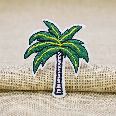 2020 Coconut Trees Embroidery Patches For Clothing Iron Patch For