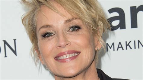 Bare And Beautiful See Sharon Stone S Gorgeous Makeup Free Selfie Sharon Stone Sharon Stone