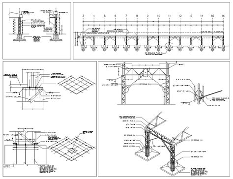 Steel Structure Detail Cad Drawings Download