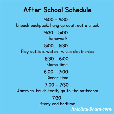 An After School Schedule Can Help To Improve Behavior At Home Kids