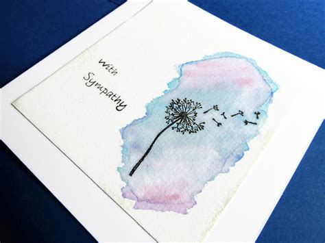 Sympathy Card Watercolour Card Thinking Of You Card Watercolour Sympathy With Sympathy Card