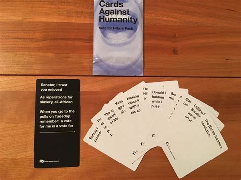 Best played every 25 to 35 days. Cards Against Humanity: Vote for Hillary Pack | Board Game | BoardGameGeek