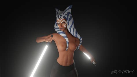 Rule 34 0jellywire0 1girls 3d Ahsoka Tano Alien Big Breasts Black