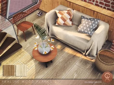 Sims 4 Ccs The Best Praline Wood Planks 2 By Pralinesims