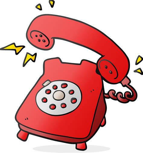 teléfono sonando dibujos animados dibujados a mano alzada 11856308