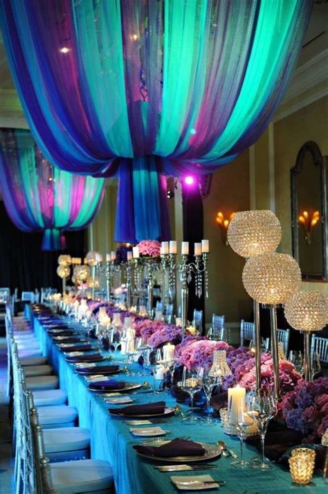 Arreglos De Salón Para Xv Años Con Telas 2 Turquoise Wedding