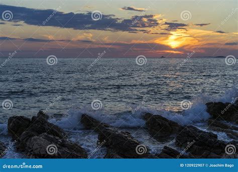Beautiful Landscape And Nature Photo Of Sunset At Adriatic Sea In