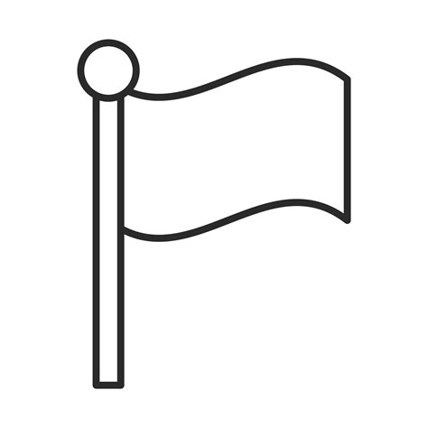 Flag In Pole Insignia Line Style Icon 2564697 Vector Art At Vecteezy