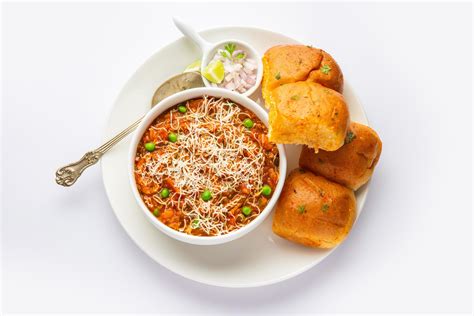 Cheese Pav Bhaji Recipe Is A Street Food Bhaji Pav Recipe With Addition Of Cheese 16283054 Stock