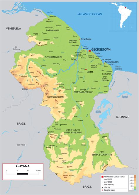 Large Relief Map Of Guyana Guyana South America Mapsland Maps Sexiz Pix