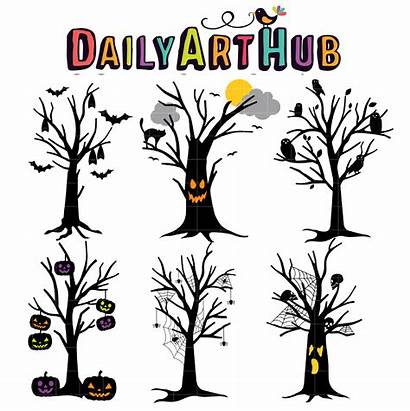 Spooky Trees Clip Hub Halloween Daily Visit