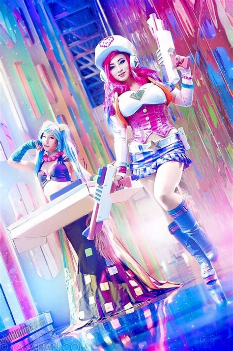Cosplay Of The Day Arcade Sona And Arcade Miss Fortune League Of Legends Cosplay By