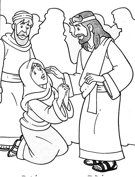 Jesus Heals Boy Coloring Page Coloring Pages