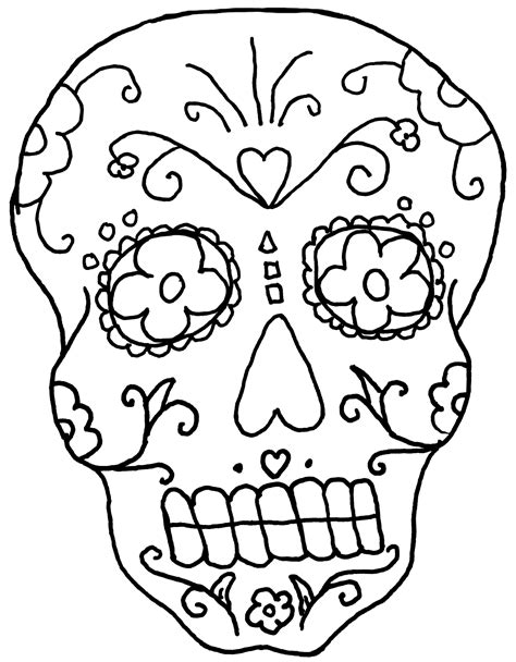 Today's free coloring pages are day of the dead themed! Free Printable Day of the Dead Coloring Pages - Best ...
