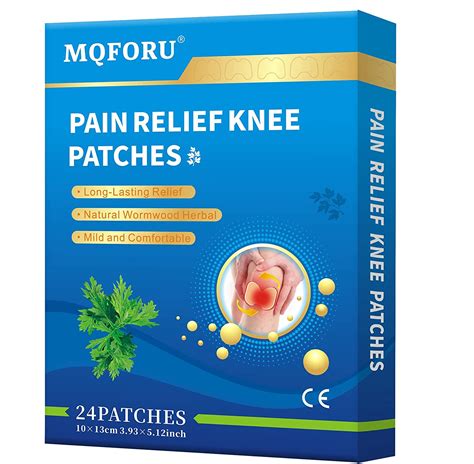 Mqforu Knee Pain Relief Patch 24 Pcs Pain Relief Plaster Wormwood