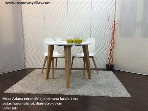 Mesas de cocina extensibles hay 10 productos. Mesa redonda Adana extensible de estilo nordico en blanco ...