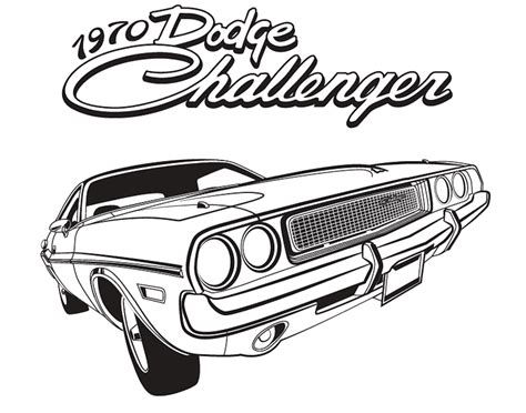 Color A Classic Download This Free Muscle Car Coloring Book