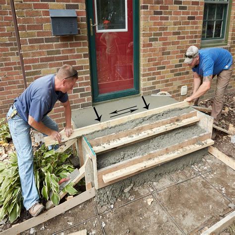 Build Concrete Steps | Concrete steps, Concrete, Brick steps