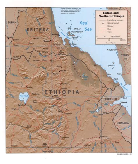 Berkas Eritrea And Northern Ethiopia Shaded Relief Map Cia