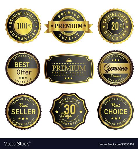 Set Premium Product Labels Royalty Free Vector Image