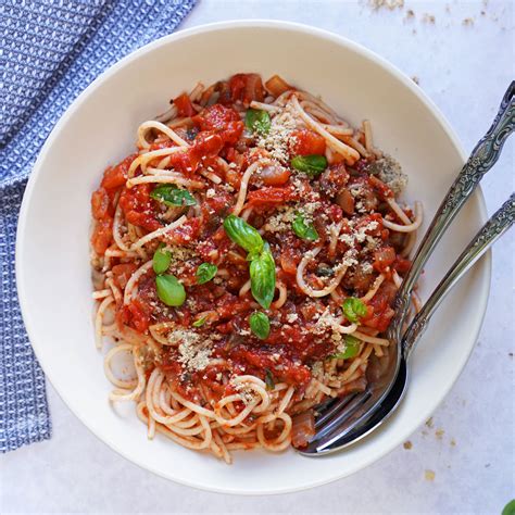 Spaghetti With Marinara Sauce Straight Up Food
