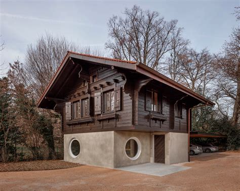 Makeover Of A Swiss Chalet By Bureau Livegreenblog Old Garage Wooden