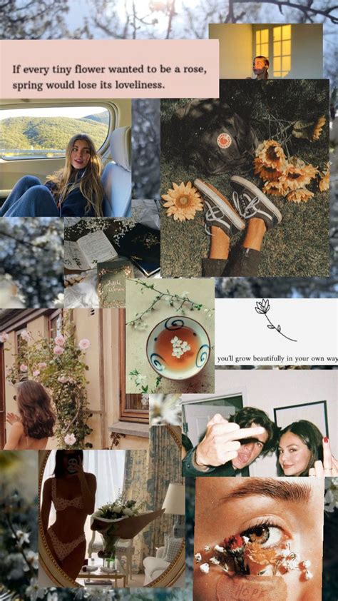 Aesthetic Flower Collage Flower Collage Aesthetic Collage Vintage