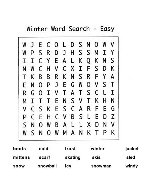 Easy Free Printable Word Searches Printable Templates