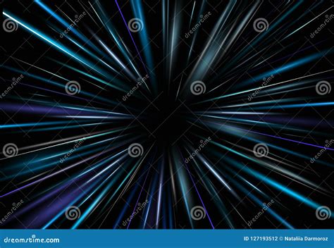 Vector Illustration Light Effect Dark Blue Light Abstract Background