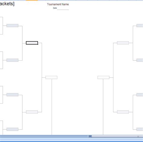 Tournament Bracket Excel Template Excel Bracket Template