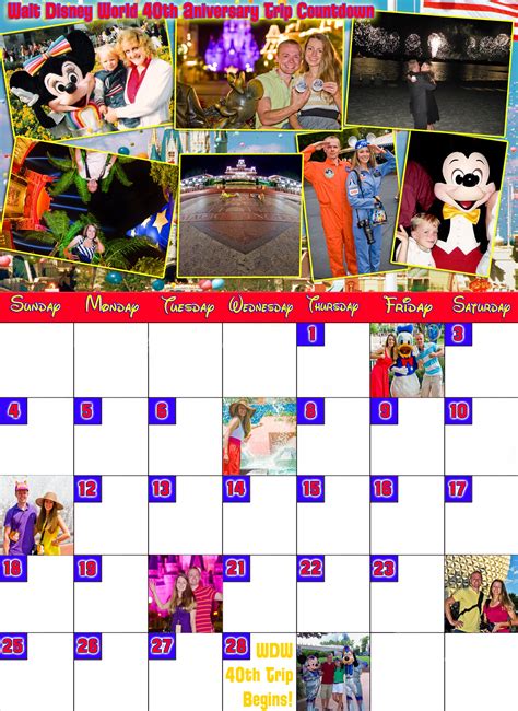 Disney Printable Countdown Calendar