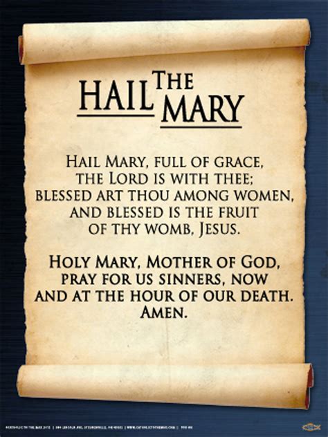 The Hail Mary Poster Catholic To The Max Online Catholic Store