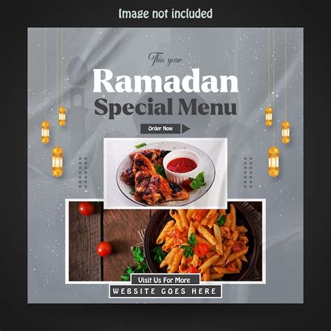 Premium Vector Ramadan Kareem Food Social Media Post Template Design