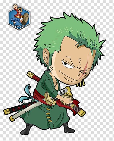 Green Haired One Piece Character Caricature Roronoa Zoro