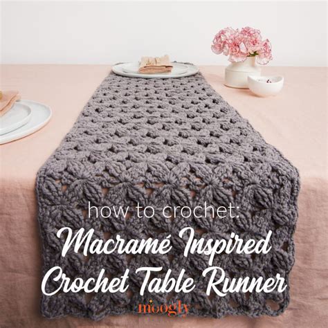 Macramé Inspired Crochet Table Runner Pattern And Tutorial