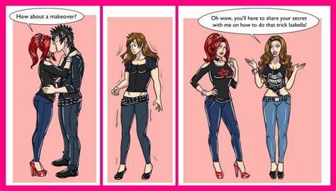 Tg Transformation Comics Tg Body Swap Transgender Comic Girl Makeover Tg Tf Funny Cartoon