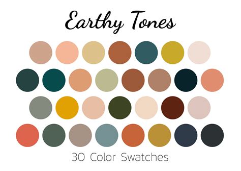 Color Palette Color Swatches Earthy Graphic By Rujstock Creative Fabrica