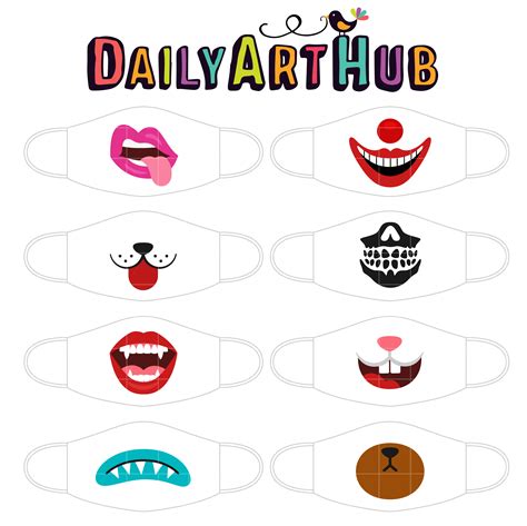 Funny Mouth Mask Clip Art