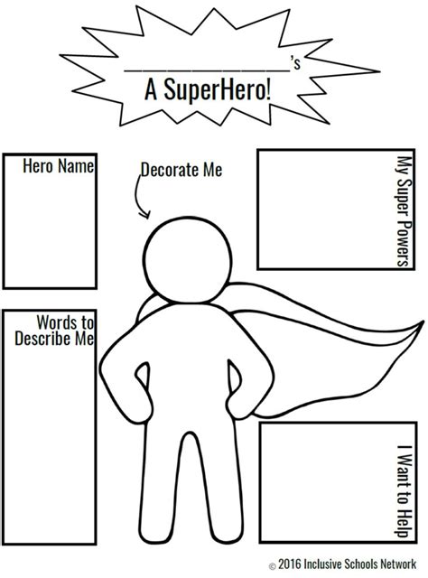 Template To Create A Super Hero Superhero Classroom Theme Superhero