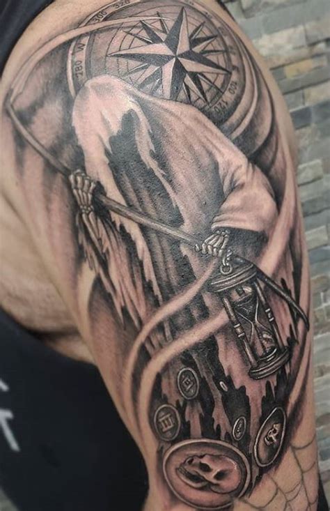 Grim Reaper Hourglass Tattoo Tattoogoto
